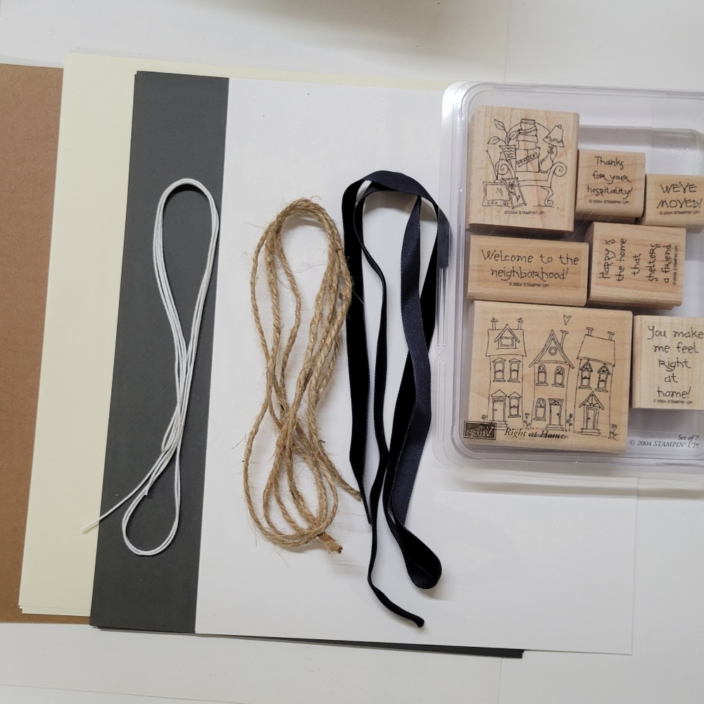 Stampin' Up! Right at Home Wooden Block Stamp Set. (Qty 7)